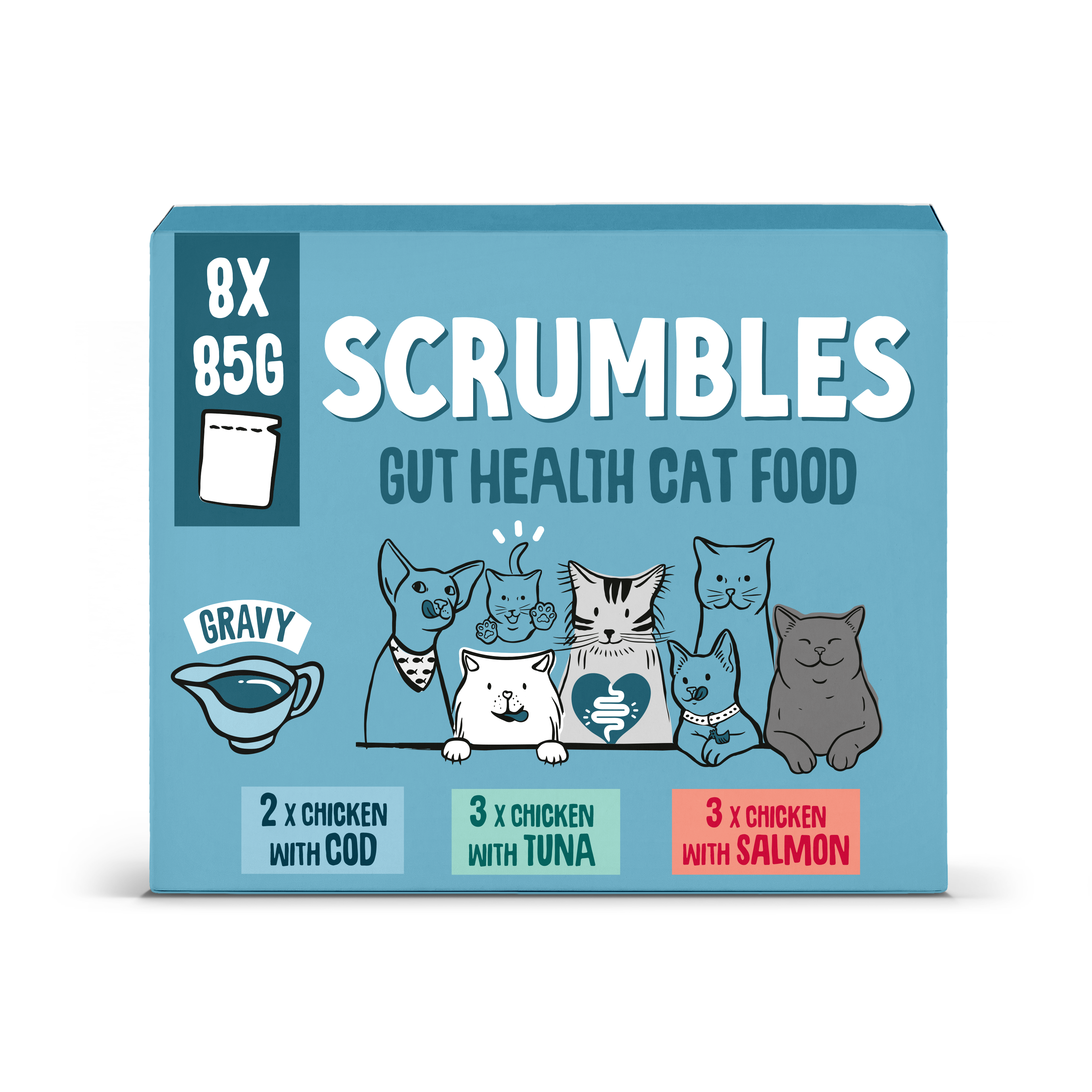 Grain Free Fish in Gravy Cat Food Pouches
